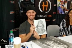 Stephen at Comic Con NY with my drawing 2014