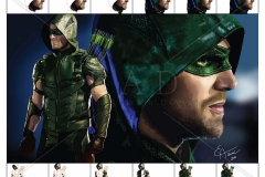 Digital Painting and Progress of The Green Arrow