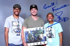 Me, my sister, and Stephen with my digital painting 2016