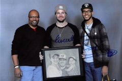 Me, my dad, and Stephen with my drawing 2016