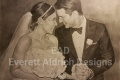 My wedding present to Robbie Amell and Italia Ricci 20" x 16" 2017